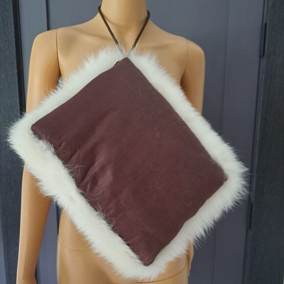 Super Size Cream White Fox Muff Hand Warmer - Picture 2 of 3